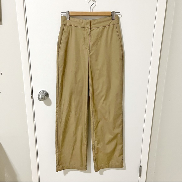 Aritzia Sunday Best Charlie Full Length Wide Leg Trouser Pant Khaki Tan size 00 - Picture 5 of 16